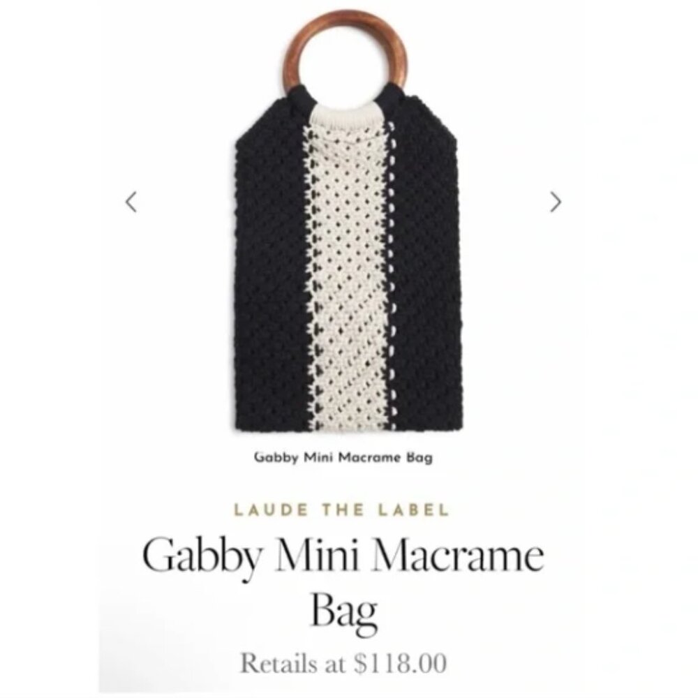 NWT Curateur x LAUDE THE LABEL Gabby Mini Macrame Bag - Picture 1 of 11